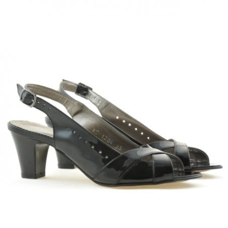 Damensandalen 1204 schwarzer Lack