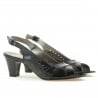 Damensandalen 1204 schwarzer Lack