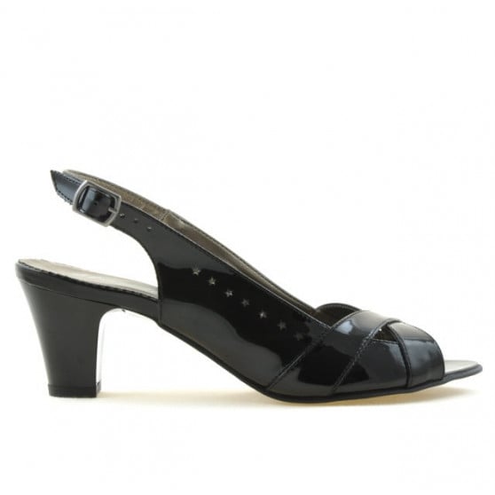 Damensandalen 1204 schwarzer Lack