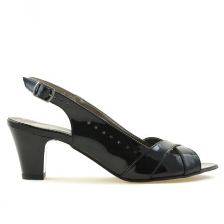 Damensandalen 1204 schwarzer Lack