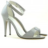 Damen Sandalen 1238 hellgrauer Lack