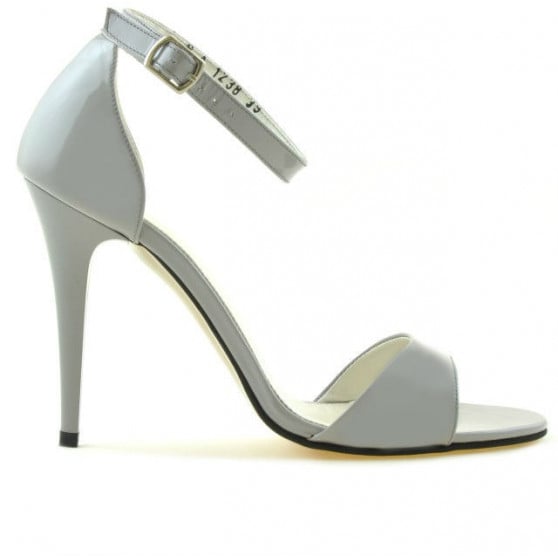 Damen Sandalen 1238 hellgrauer Lack Damen Sandalen 1238 hellgrauer Lack