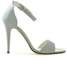 Damen Sandalen 1238 hellgrauer Lack