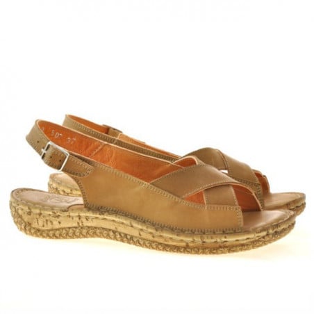 Damen Sandalen 507 gewachstes Braun