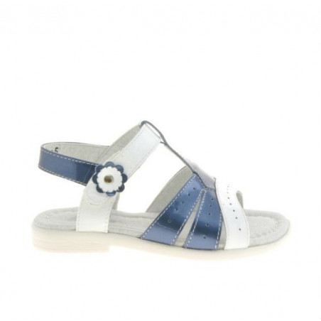 Kleinkindersandalen 18c Lack Indigo+Weiß