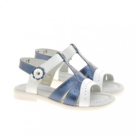 Kleinkindersandalen 18c Lack Indigo+Weiß