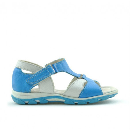 Kleinkindsandalen 09c türkis+weiß
