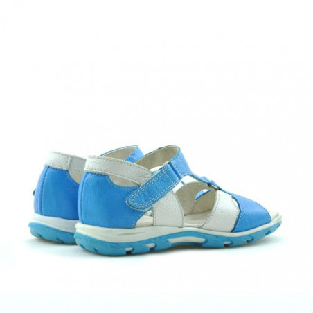 Kleinkindsandalen 09c türkis+weiß