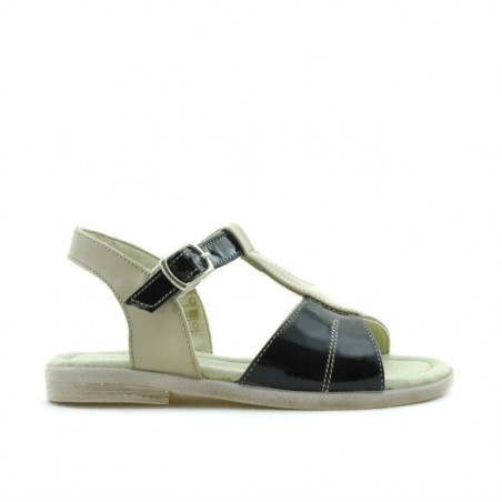 Kleinkindersandalen 40c Lack beige+schwarz