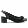 Damensandalen 5013 in kombiniertem schwarzem Lackleder