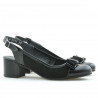 Damensandalen 5013 in kombiniertem schwarzem Lackleder