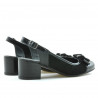 Damensandalen 5013 in kombiniertem schwarzem Lackleder