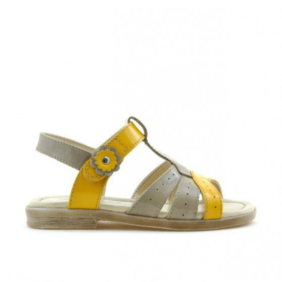 Sandalen für Kleinkinder 18c Lack Cappuccino+Gelb Sandalen für Kleinkinder 18c Lack Cappuccino+Gelb