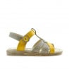 Sandalen für Kleinkinder 18c Lack Cappuccino+Gelb