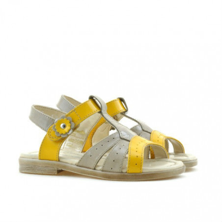 Sandalen für Kleinkinder 18c Lack Cappuccino+Gelb