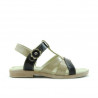 Kleinkindersandalen 18c Lack Beige+Schwarz