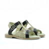 Kleinkindersandalen 18c Lack Beige+Schwarz