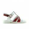 Kleinkind-Sandalen 18c Lack Rot+Weiß