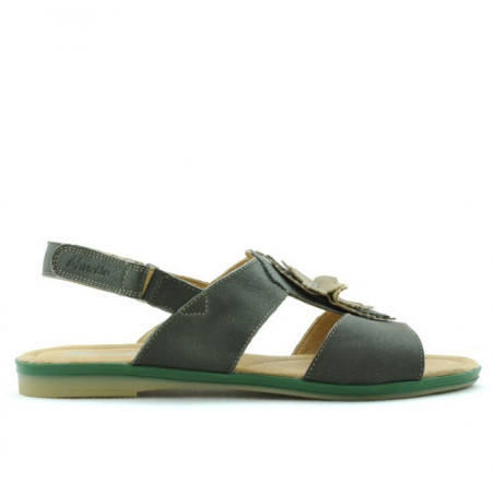 Damensandalen 5009 grün perlmutt