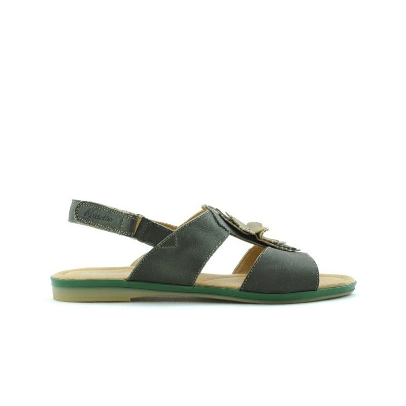 Damensandalen 5009 grün perlmutt