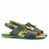 Damensandalen 5009 grün perlmutt