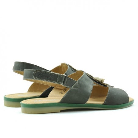 Damensandalen 5009 grün perlmutt