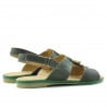 Damensandalen 5009 grün perlmutt