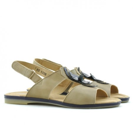 Damen Sandalen 5009 braun+indigo