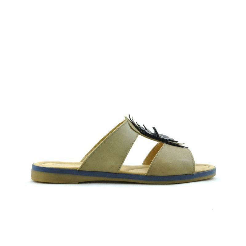 Damensandalen 5008 Braun+Indigo