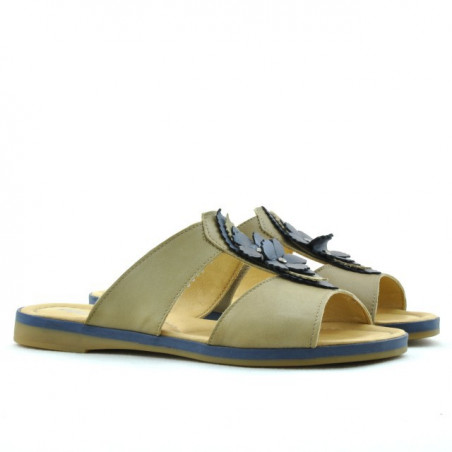 Damensandalen 5008 Braun+Indigo