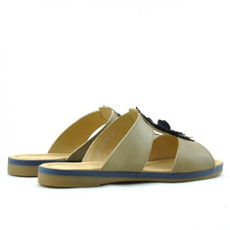 Damensandalen 5008 Braun+Indigo