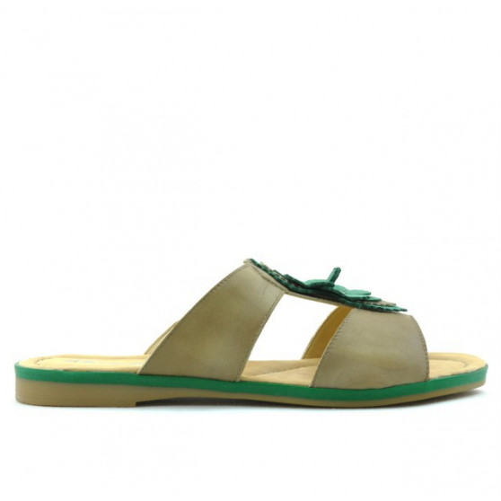 Damensandalen 5008 braun+grün
