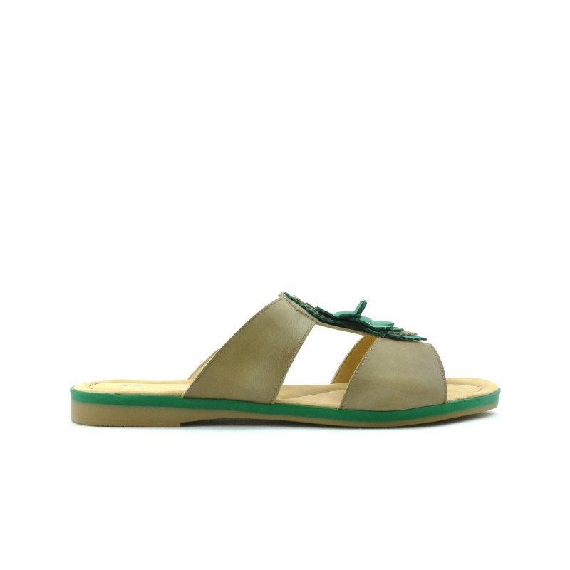 Damensandalen 5008 braun+grün