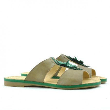 Damensandalen 5008 braun+grün