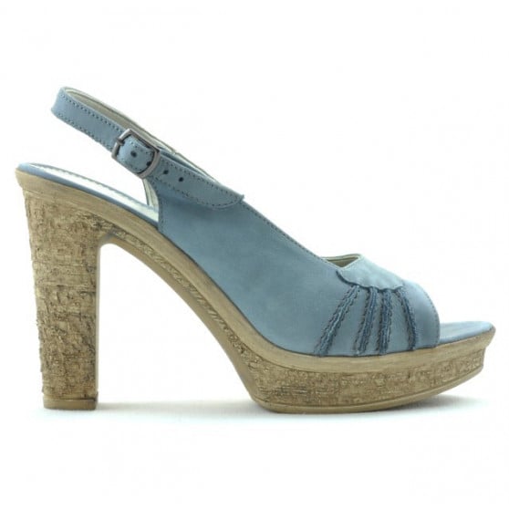 Damen Sandalen 597 blau Veloursleder Damen Sandalen 597 blau Veloursleder