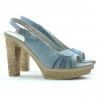 Damen Sandalen 597 blau Veloursleder