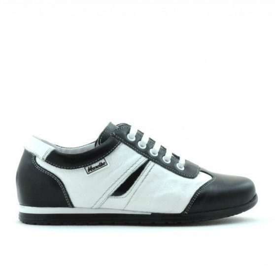 Kinderschuhe 136 schwarz+weiß