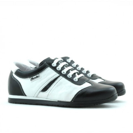 Kinderschuhe 136 schwarz+weiß