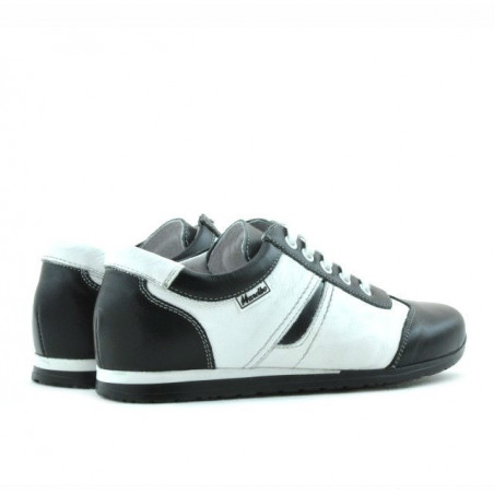 Kinderschuhe 136 schwarz+weiß