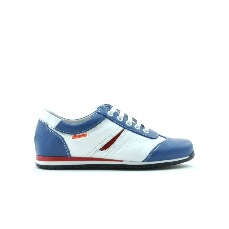 Kinderschuhe 136 blau+weiß