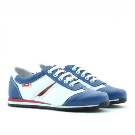 Kinderschuhe 136 blau+weiß