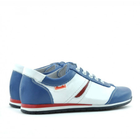 Kinderschuhe 136 blau+weiß