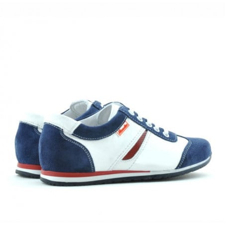 Kinderschuhe 136 Indigo Velours+Weiß