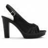 Damensandale 597 Schwarz Velours
