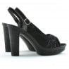 Damensandale 597 Schwarz Velours