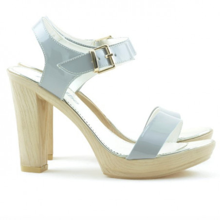 Damen Sandalen 5022 Lack Grau