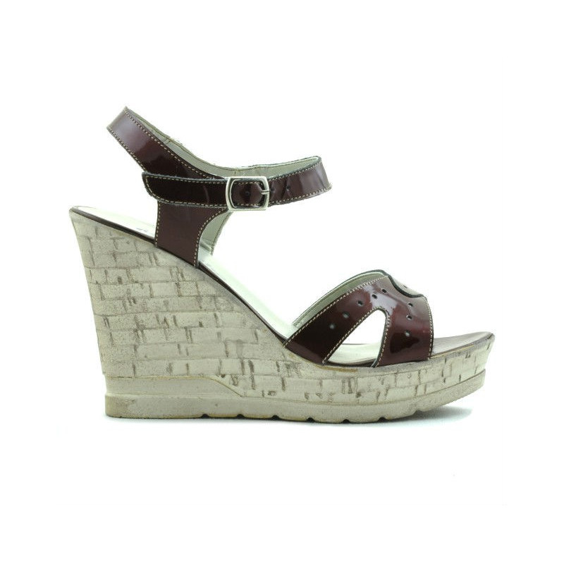 Damensandalen 5021 Lack Bordeaux