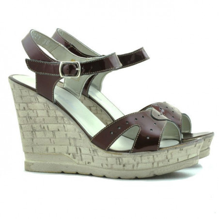 Damensandalen 5021 Lack Bordeaux