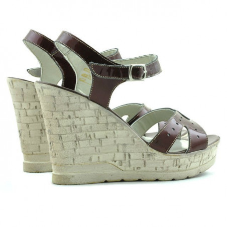Damensandalen 5021 Lack Bordeaux