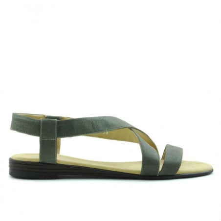 Damen Sandalen 5010 khaki perlglanz